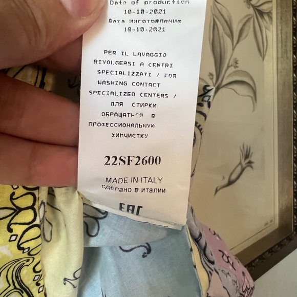 FORTE DEI MARMI COUTURE Bandana-print Mini Dress In Blue Size 38/US M - Picture 8 of 12